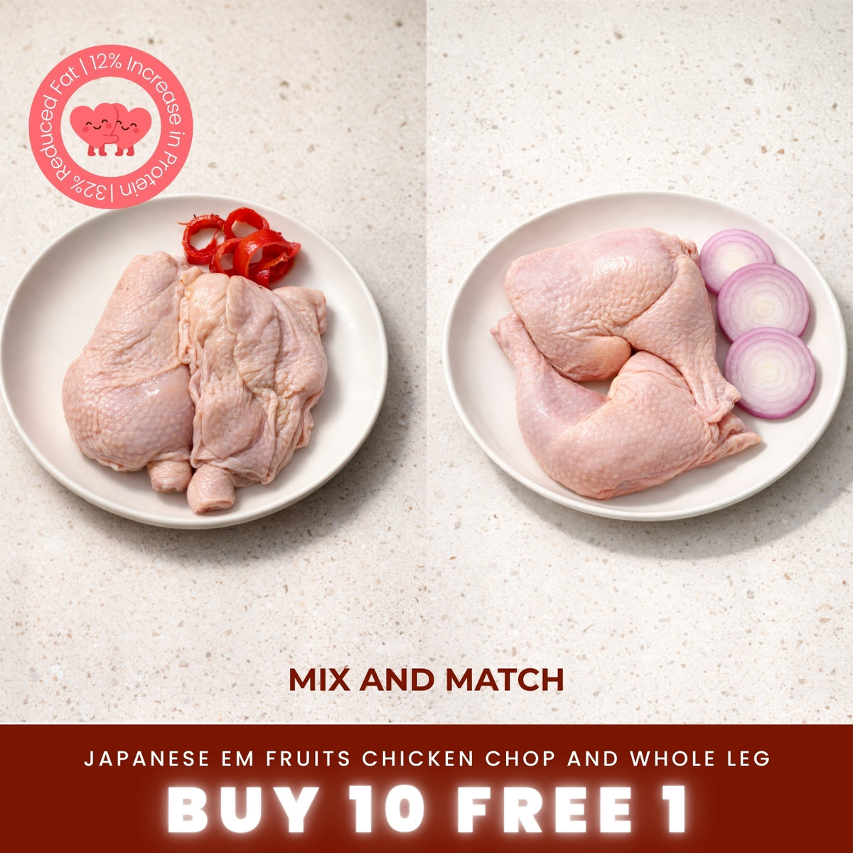 [Buy 10 Free 1][Fresh] EMFruits Chicken Chop & Whole Leg Mix & Match ...